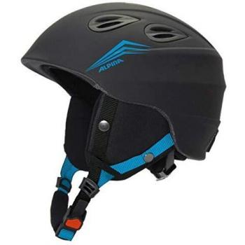 Alpina Sports Junta 2.0 Casco de esquí, Negro/Cian Mate, 61/64