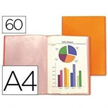 Liderpapel CJ30 - Carpeta con 60 fundas, A4, color naranja