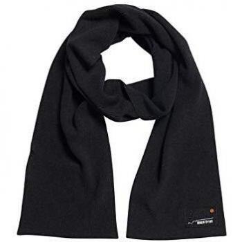 Superdry Orange Label Scarf, Bufanda para Hombre, Negro