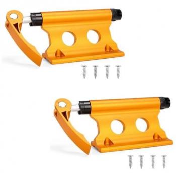 Soporte para Horquilla Delantera de Bicicleta Universal - Base de Aluminio, 2 Piezas (Dorado)