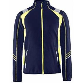 Blaklader Microfleece Jacket Navy/Fluorescent Yellow Size M with Reflective Strips