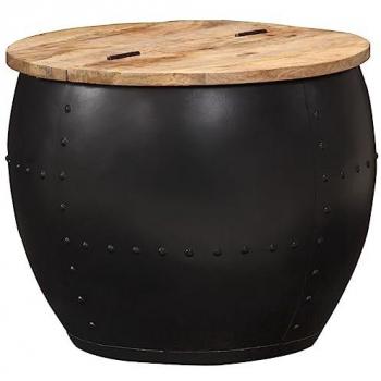 vidaXL Coffee Table Round 53x43 cm Solid Mango Wood