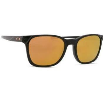 Oakley Ojector Polarized Sunglasses with Prizm Rose Gold Lenses in Polished Black