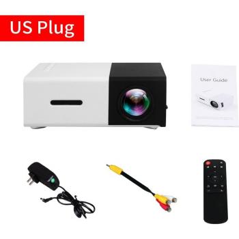 Miniproyector LED YG300 1080P, USB y Audio, Portátil para Multimedia en Casa