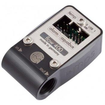Sensor de Flujo MPS Flow 400 para Refrigeración Líquida, G1/4, con Conexión USB, Negro y Gris