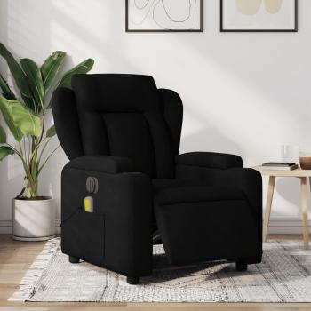 Sillón reclinable de masaje eléctrico en tela, disponible en gris claro, gris oscuro y negro, ideal para dormitorio, cómodo y relajante