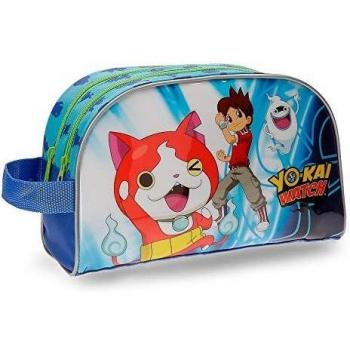 Yokai Watch Nathan Neceser Dos Compartimentos Adaptable Azul 26x16x12 cms Poliéster