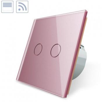LEDBOX Control de persianas táctil + remoto, frontal rosa