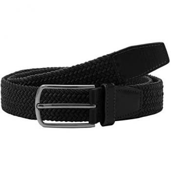 Lyle & Scott Men's Jet Black Woven Golf Belt - M/L