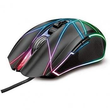 Trust Gaming Ratón Gamer RGB LED GXT 160X Ture, Mouse Gaming, 7 Botones Programables, Iluminación RGB Totalmente Personalizable, 200-4500 PPP, USB, Cable 1.8m, Ordenador Portátil/PC/Mac/Macbook, negro