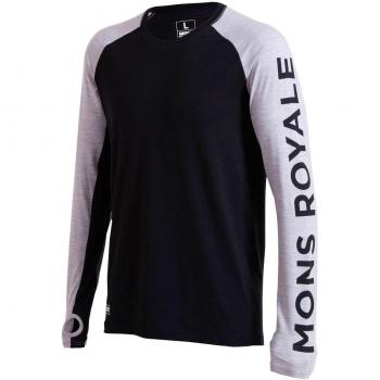 Mons Royale - Camiseta térmica - para hombre black/grey marl S