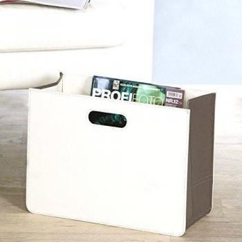 Casablanca Zeitungskorb weiß/grau H30cm B40cm T19cm 31839