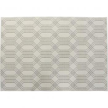 Alfombra Poliéster Oriental Crema y Beige (120 x 180 x 1 cm)
