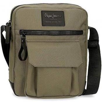 Pepe Jeans Denton Bandolera Portatablet 9,7 Marrón 23x27x7 cms Poliéster Reciclado