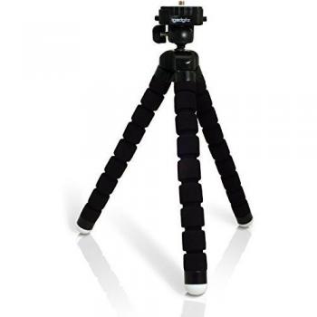 iGadgitz U3597 Ligera Grande Universal Flexibles Mini Trípode Portátil Compatible con Cámaras Reflex DSLR SLR con Placa de extracción rápida - Negro