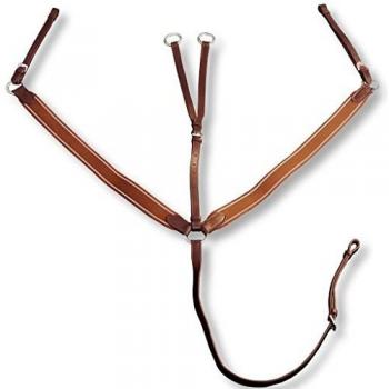 vidaXL Pechopetral con Martingala de material Cuero Marrón tipo Ajustable Poni
