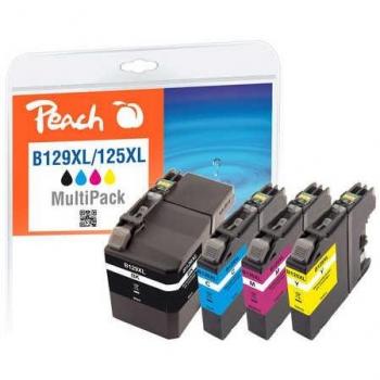 Paquete combinado de tinta XL Peach compatible con Brother LC-129VALBP (bk, c/m/y)