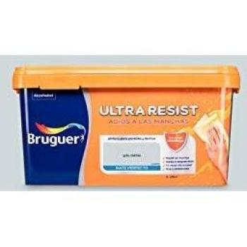Bruguer ULTRA RESIST Pintura para paredes ultra lavable Gris Niebla 4L
