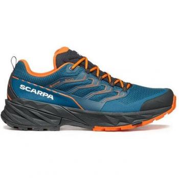 Scarpa Men's Rush 2 GTX Trail Running Shoes, Cosmic Blue/Orange, Size 42