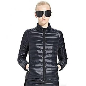 Skywards Chaqueta de mujer Compresible Ligero Chaqueta de pluma Acolchado de invierno Puffer Jacket Coat ropa de abrigo chaqueta abajo