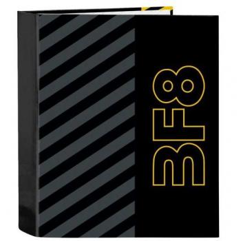 Carpeta folio 4 anillas 35mm lomo ancho BlackFit8 Zone 27x33x6cm