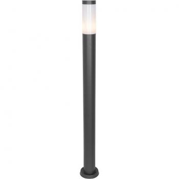 Lámpara de Poste Exterior Moderna Gris Oscuro con Opal 110 cm IP44 - Rox Acero/Plástico Adecuada para LED Max. 1 x 20 Watt