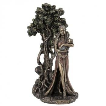 Figura Diosa Danu de Resina Gris 28x13x15cm - Signes Grimalt By SIGRIS, Figura Decorativa Original en Bronce