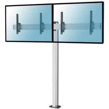 Soporte de Suelo Atornillable Kimex para 2 TV de 43-49, Altura 175 cm, Inclinable, VESA 400x400, Máx. 50Kg