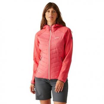 Regatta Women's Hybrid Jacket - Water-Repellent Peach Bloom/Silver Grey Size 8