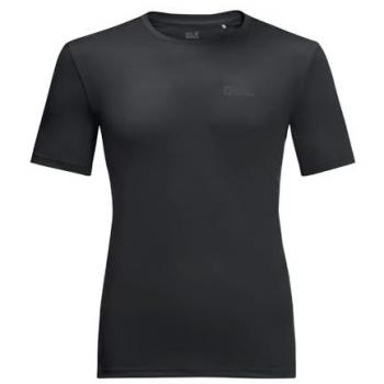 Men's Black Tech Short Sleeve T-Shirt by Jack Wolfskin