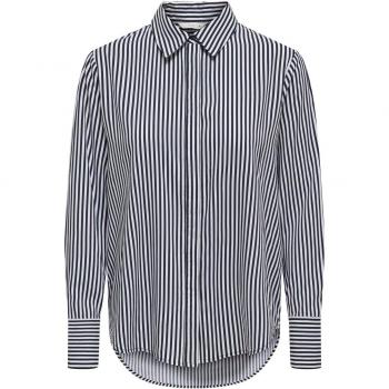 Only Berit Women's Long Sleeve Shirt - Black/Stripes