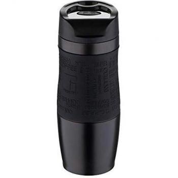 Bergner Termo mug 400ml Acero Inoxidable, colección Walking Anywhere Negro, 1 Unidad