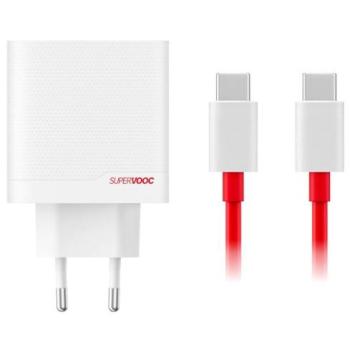 Cargador GaN OnePlus SuperVOOC 80W con Doble Puerto USB-C y USB-A + Cable USB-C incluido