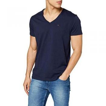 Tommy Jeans Original V Neck Short Sleeve T-Shirt Navy Blue XS