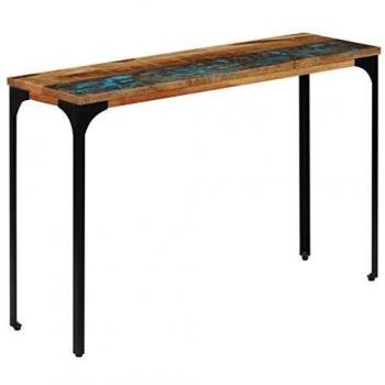 vidaXL Mesa Consola Madera Maciza Reciclada Mobiliario Decoración Hogar Mesas Comedor Muebles Oficina Accesorios Articulos Casa Aparador 120x35x76cm