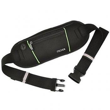 Sport cadera bolsillos, Itechor Deportes riñonera de 2 Pocket Capacidad - Riñonera Bolsa de deporte running Belt Jogging fitness Cinturón para Racing Senderismo Ciclismo y otras actividades al aire libre adecuado para iPhone 6 Plus Samsung Galaxy N