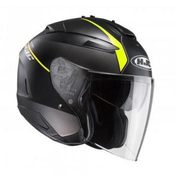 HJC 118474l Casco Moto, Negro/Amarillo, L
