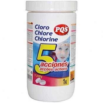 PQS Cloro 5 acciones Piscina. Bote 1 kg