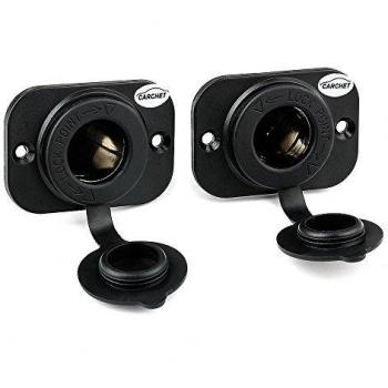 2 x Toma de Corriente Empotrable Mechero Conector 12V para Coche Moto Barco