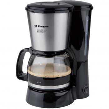 Orbegozo CG 4016 - Cafetera de goteo, 6 tazas de capacidad, protección antigoteo, jarra de cristal, placa calorífica antiadherente, 650 W