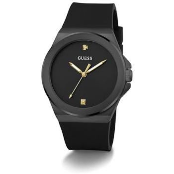 Reloj Guess Hombre VINYL GW0790G2 Acero Inoxidable Negro con Circonitas y Silicona