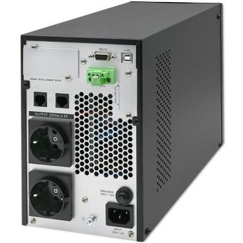 SAI Qoltec 1kVA | 1000W | Factor de Potencia 1.0 | Pantalla LCD | EPO | USB | On-line