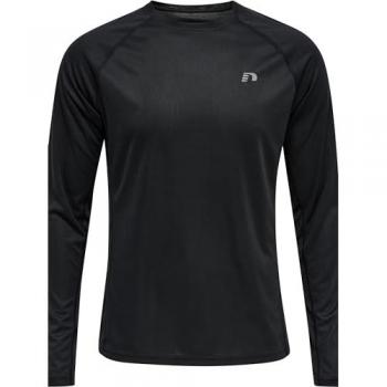 Newline Sport Camiseta De Manga Corta Core Running, camiseta de running para hombre, diseño ligero y transpirable, color negro, talla M