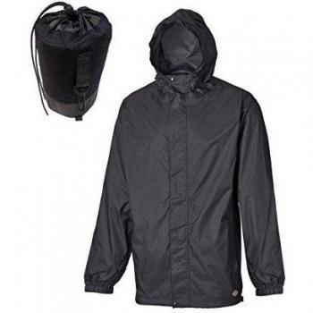 Dickies Mens Stanton Waterproof Breathable Packaway Jacket Black