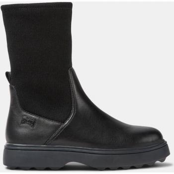 Botas de niña Camper K900345-001 Norte en piel negras con calcetín