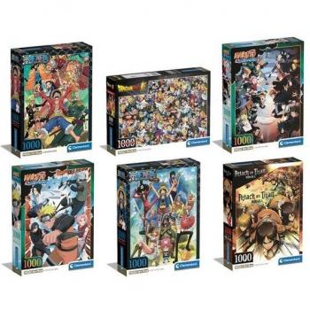 Puzzle 1000 piezas HQC NARUTO Anime Compact Clementoni modelos surtidos