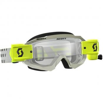 Scott Hustle WFS MX Goggle Cross/MTB Gafas Gris/Amarillo/Transparente Works