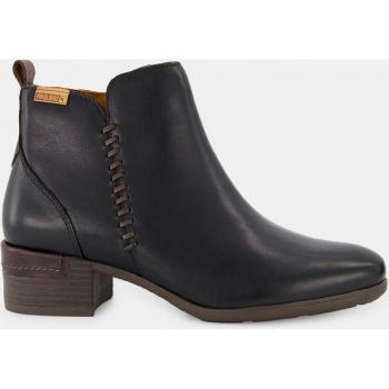 Botines de Piel Malaga negro Pikolinos para mujer con tacón bloque