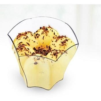 Vasitos de plástico Hexa flor 70 ml por 24