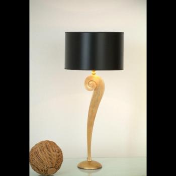 Lámpara de mesa Lorgolioso elegante en negro y dorado